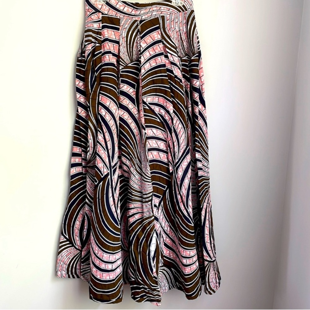 New Francis + Benedict 100% Cotton High Waisted Long Skirt Side Pockets